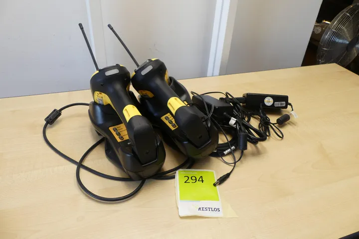2x Datalogic PowerScan Handheld-Scanner mit Ladestation